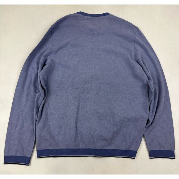 UNTUCKit ANDREWS Blue Pullover Sweater Long Sleeve Crew Neck Cotton Sz L - Picture 8 of 8
